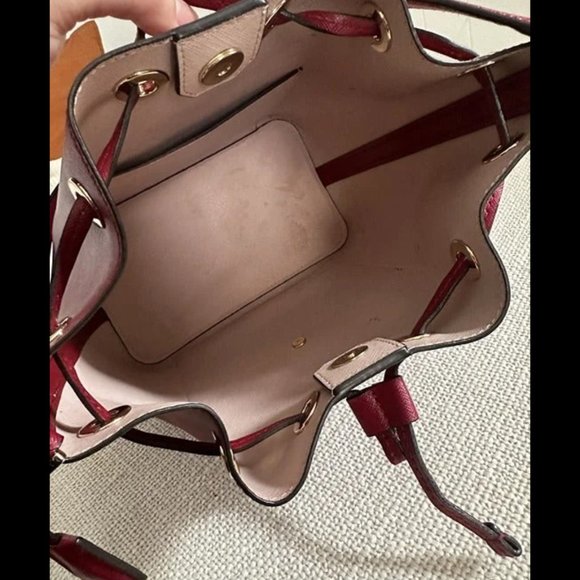 Michael Kors Cherry Red Bucket Bag - Picture 6 of 12